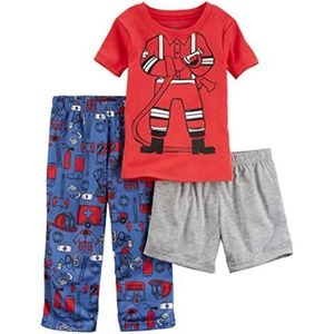 Carter's Boys' 3-Piece Fireman Pajama Set Size 12